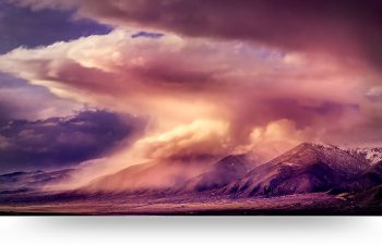 majestic storm clouds mountains nature canvas print wall art